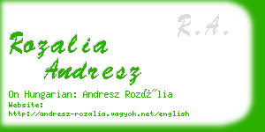 rozalia andresz business card